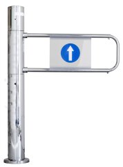 Stĺp Alphagate MKII Radar, ľavý, chróm, radarové čidlo, napájanie spodkom