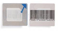 Self-adhesive label RF 8.2 MHz 5x5 cm barcode deactivatable