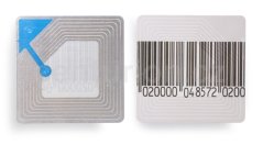 Samolepka RF 8,2 MHz 4x4 cm čárový kód