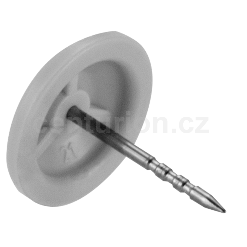Ihla 15 mm vrúbkovaná, pevná hlava, sivá, Ultratag