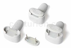 Pevná etiketa na okuliare RF 8,2 MHz 39x28 mm sivá, vr. ihly, štandard zámok