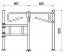Mechanical entrance turnstile chrome 1080mm/D60 (anti-clockwise rotation, square foot)