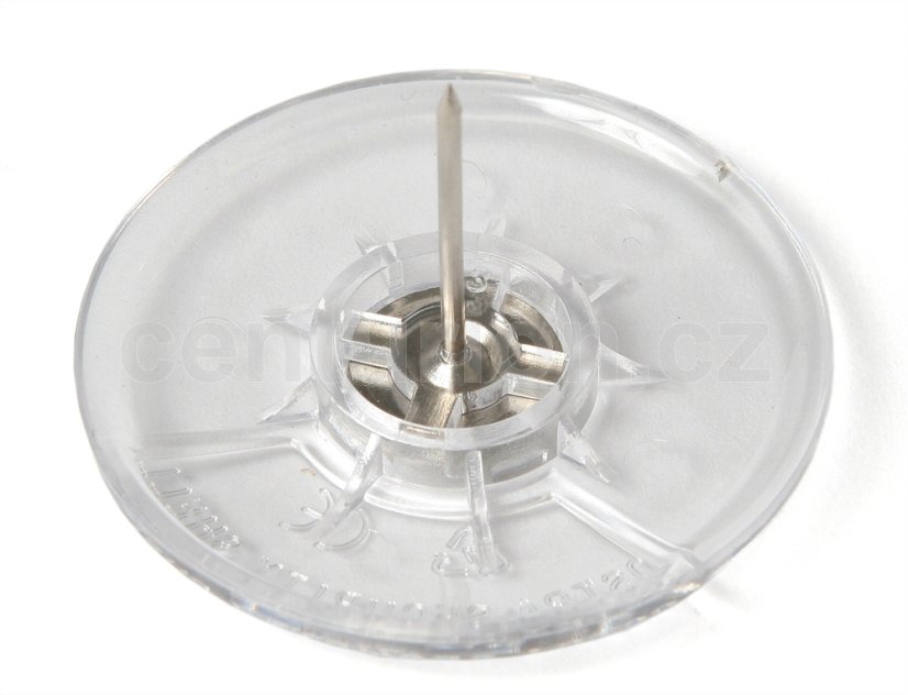 Pin 20 mm smooth, Ostra TED Shell D50 Transparent, 50 mm fixed head