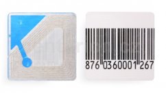 Label RF 8.2 MHz 3x3 cm barcode