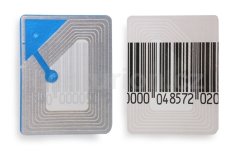 Samolepka RF 8,2 MHz 3x4 cm čárový kód