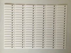 Self-adhesive label DR AM 58 kHz 10x45 mm deactivatable, white