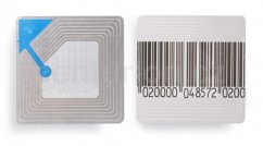 Samolepka RF 8,2 MHz 4x4 cm čiarový kód (kartón 20 000 ks)