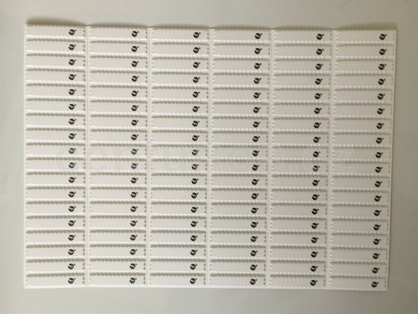 Samolepící etiketa DR AM 58 kHz 10x45 mm deaktivovatelná, bílá