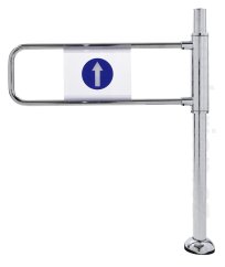 Stĺpik výkyvné zábrany pravý, 60/80x1080 mm chróm, kruhová základňa